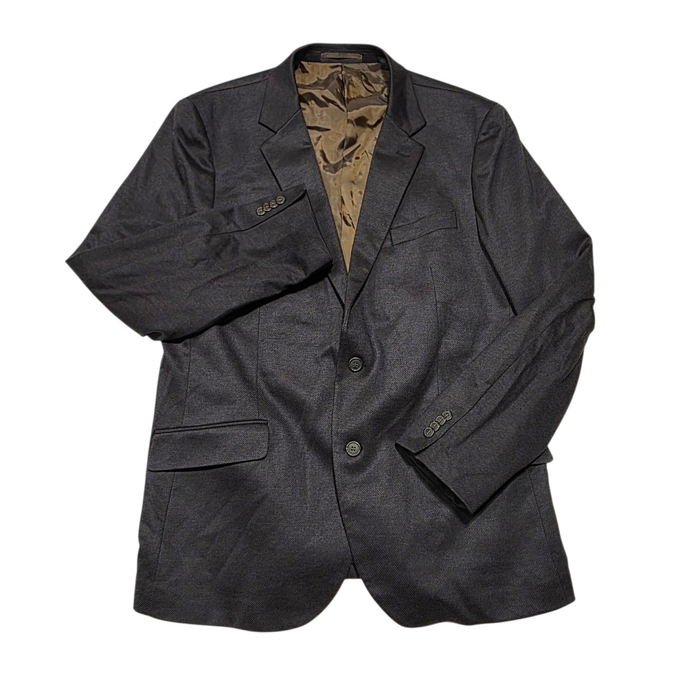 Tailorbyrd Collection Sport Coat Mens 44L Brown Polyester Rayon Blazer